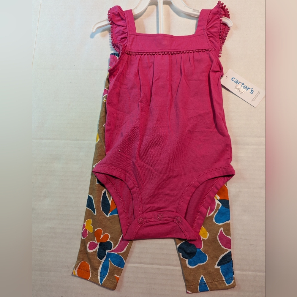 Little Girls Carter's 2 Piece Summer Set BNWT Size 18 Months - Picture 1 of 6